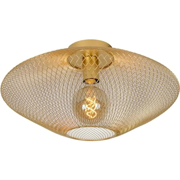 LUCIDE MESH - Deckenleuchte Ø 45 cm - Geeignet für LED - Mattes Gold/Messing – Bild 1