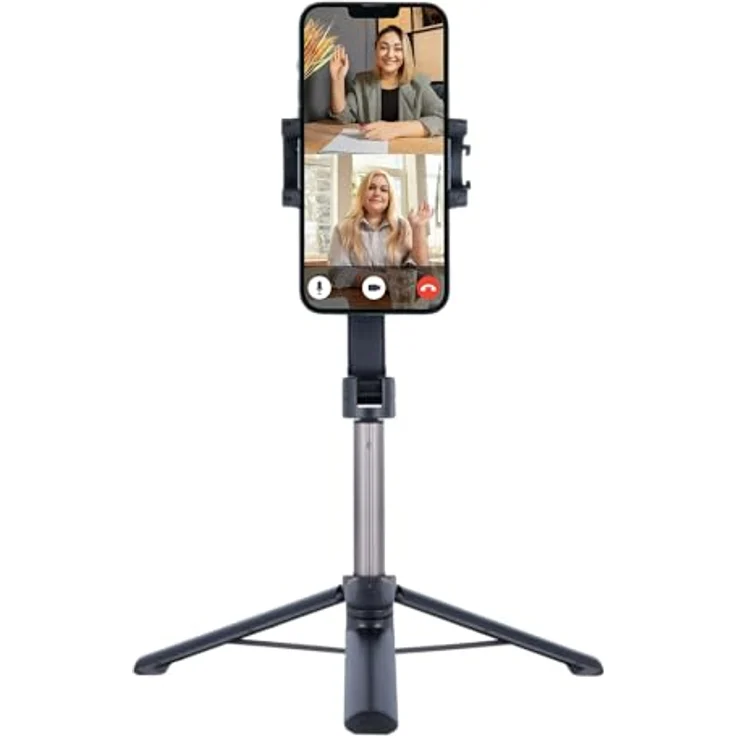 Rollei Smartphone Selfie Tripod: Mini-Stativ mit Fernauslöser, höhenverstellbar bis 65,6 cm. 3-in-1: Stativ, Selfie-Stick. Bluetooth, kompakt & stabil. Ideal für unterwegs! (Klemmhalterung) – Bild 5
