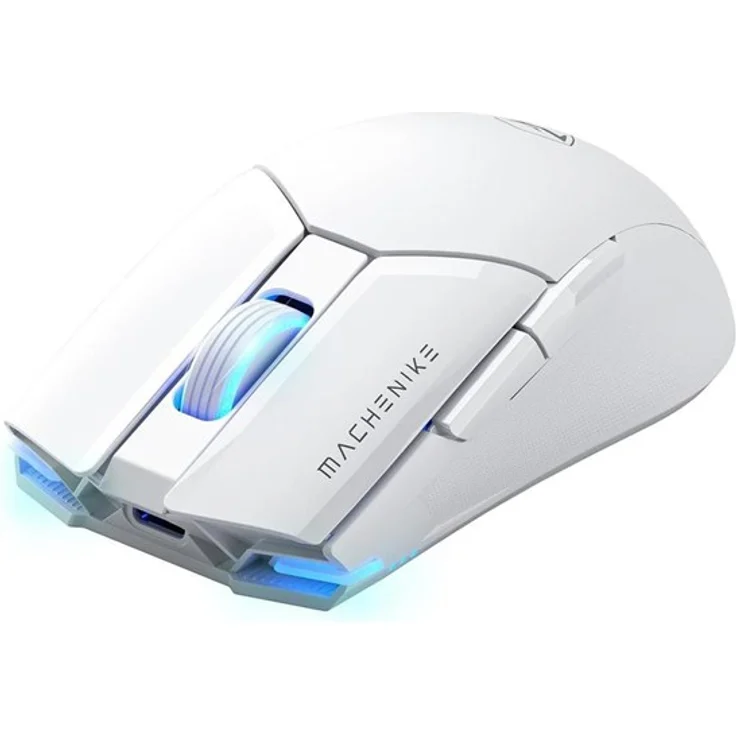 Machenike M7 Pro Wireless Gaming Mouse, optischer Sensor, ultra-leicht, maßgeschneiderte Tastenbelegung, Weiß