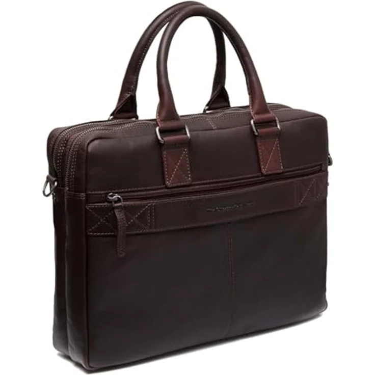 The Chesterfield Brand Fabian Laptopbag Brown - Businesstasche mit geordnetem Stauraum, Maße: 39 x 29 x 9 cm – Bild 2