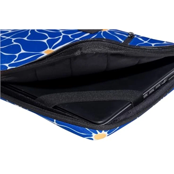 Exacompta Computerhülle, schlanke Laptop-Tasche aus recyceltem rPET-Polyester, Blume, 37 x 28 x 2,5 cm – Bild 4