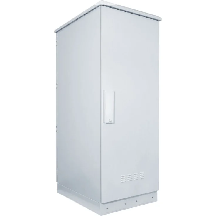 DSIT Serverschrank DSIT 32 HE 19” Outdoor, 600 x 1000 x 1600mm, Stahlblech Weiß, IP55, 800 kg Traglast, aktives Lüftersystem
