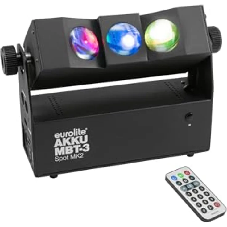 EUROLITE AKKU MBT-3 Spot MK2 | Lichtfächer für besondere Uplighting- und Beameffekte mit Akku | Spezialprodukt - Beleuchtung für Show-Effekte