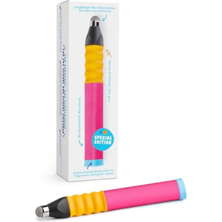 Edurino Ergonomischer Eingabestift I Special Edition | Tablet Stift für Kinder I Eingabestift für Edurino Figuren I Lernspiele ab 4 Jahren I Stylus Touch Pen (Pink) – Bild 1
