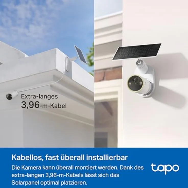 Tapo C460 KIT, 4K 8MP Solar Überwachungskamera mit Starlight-Farb-Nachtsicht, Dual-Band WLAN, Magnetfuß, KI-Erkennung und 10000-mAh-Akku – Bild 5