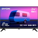 DYON Enter 24 Pro-X-V, 24 Zoll (60 cm) LED TV mit 12V-Anschluss, HD Triple Tuner (DVB-S2/T2/C), CI+, USB-Mediaplayer, Hotelmodus