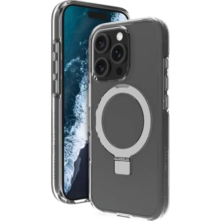 dbramante1928 Iceland Ultra, Hintere Abdeckung für Apple iPhone 16 Pro, klar, kompatibel mit MagSafe, D3O, Ständer – Bild 1