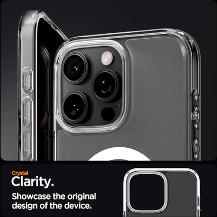 Spigen iPhone 16 Pro Hülle [Anti-Yellowing] Ultra Hybrid MagFit Case Transparent Dünn Slim -Frost Clear – Bild 4