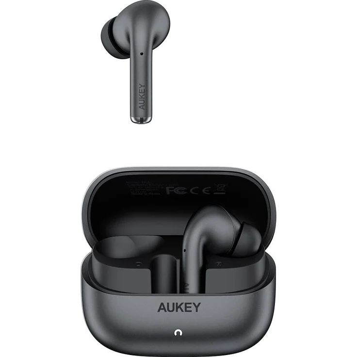 Aukey BEYOND ANC PRO, Kabellose Earbuds mit adaptiver Geräuschunterdrückung (40 dB), 25 Stunden Akkulaufzeit, Schwarz