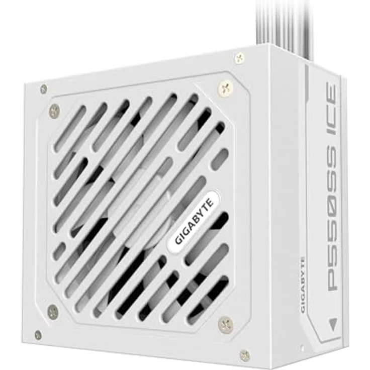 Gigabyte P550SS ICE 550Watt (550 W), PC Netzteil mit 80 PLUS SILVER-Zertifizierung, aktive Kühlung und eleganter Ice White-Finish – Bild 2