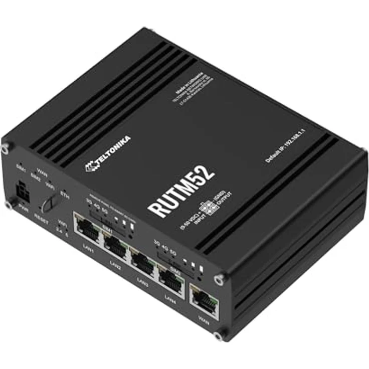 Teltonika RUTM52, 5G-Router mit dualen Modems und Multi-WAN-Funktionen, Schwarz – Bild 3