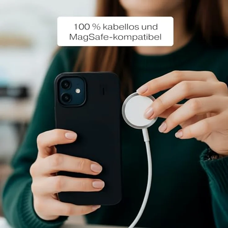 iDeal Of Sweden Designer Magsafe Silicone-Cover Black für Apple iPhone 13/14/15/16e, Smartphone Hülle mit gebürsteter Oberfläche, Schwarz – Bild 4