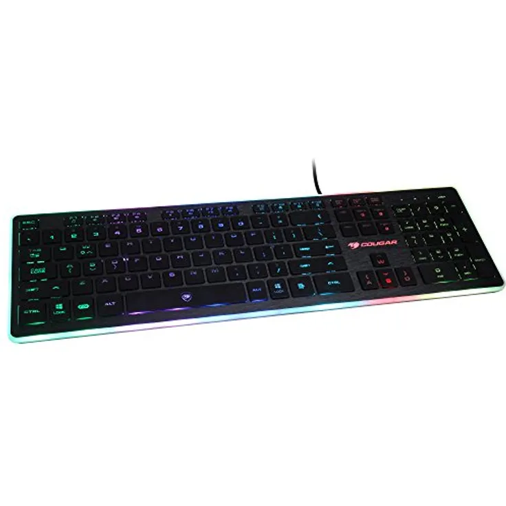 Cougar Vantar Gaming-Tastatur | Flache Scissor-Switches | Multicolour-LED-Beleuchtung mit Effekten CH QWERTZ