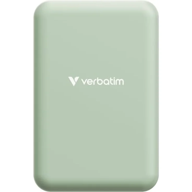 Verbatim Charge 'n' Go Essentials Powerbank 20.000 mAh, 15W magnetisch mit PD 20W Schnellladefunktion und LED-Anzeige für iPhone 16/15/14/13/12 Pro/Pro Max, inkl. USB-C-auf-USB-C-Kabel, Grün – Bild 4