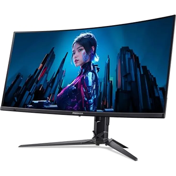 Acer Predator X34 X5 Gaming Monitor 34 Inch UWQHD QD-OLED 240Hz Curved FreeSync Premium Pro, 86 cm Screen Blue – Bild 3
