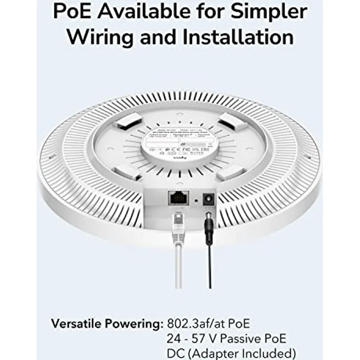 Cudy AC1200 Gigabit Wireless Access Point, Business-WLAN-Lösung mit Mesh-Unterstützung, MU-MIMO, PoE, DC-betrieben, AP1300 – Bild 4