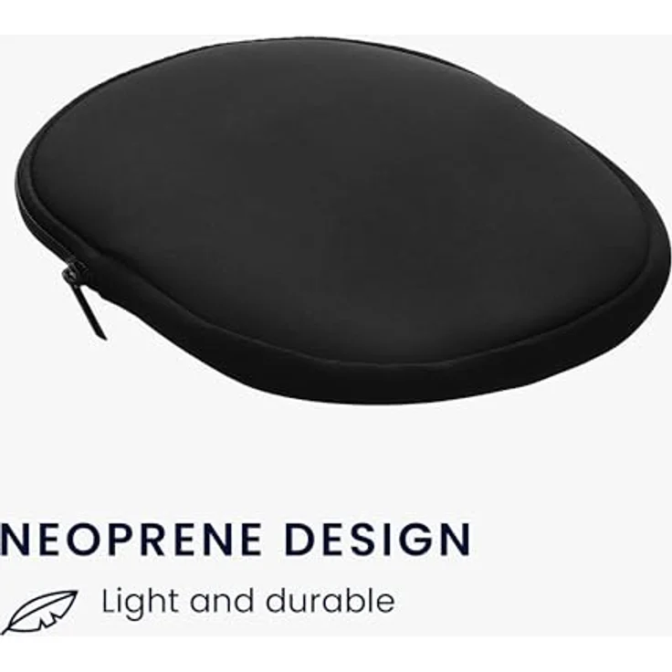 kwmobile Hülle kompatibel mit Beats Solo 4 / Solo 3 Wireless / Marshall Major V, Neopren Tasche für Headset, robust und schwarz, mit Reißverschluss, Innenmaße 23,5 x 18 cm – Bild 4