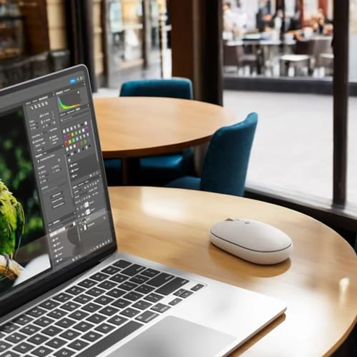 Satechi OntheGo Bluetooth Wireless Mouse, kabellose Maus mit einstellbarer DPI von 800 bis 2400, Sand – Bild 10