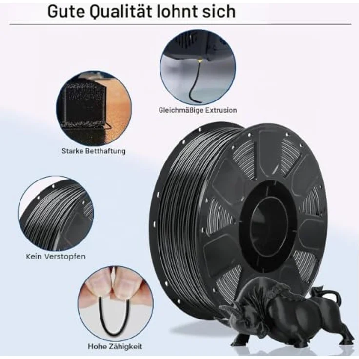 CREALITY 3D - PLA-Filament 1 kg - schwarz, 1-Rolle für 3D-Druck – Bild 5
