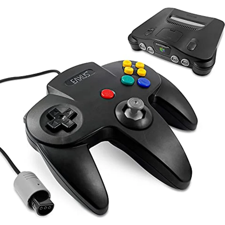 Eaxus Controller 2er Set für Nintendo 64, Schwarz, Retro Look Gamepad mit 1,80 m Kabellänge, optional 3,60 m mit Verlängerungskabel – Bild 9