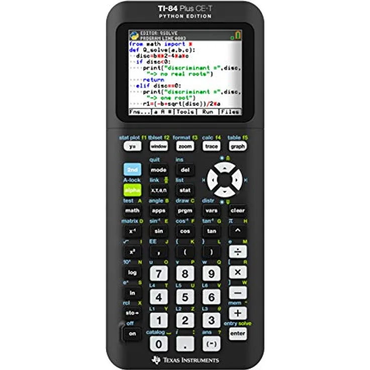 Texas Instruments Taschenrechner TI-84 CEPY, TI-84 Plus CE-T Python Edition Graphikrechner - Neue Version, leicht, programmierbar in Python, 15 Farben, 14-stellige Genauigkeit