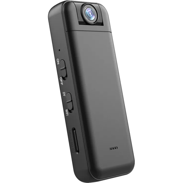 Lixada 2K-WLAN-Koerperkamera mit Audio- und Videoaufzeichnung, 180° drehbares Objektiv, Nachtsicht, magnetischer Rückclip, tragbare Mini-Videokamera