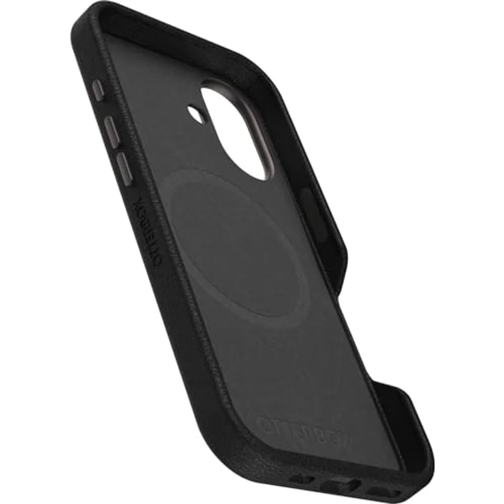 OtterBox Symmetry Series Cactus Leather MagSafe Hülle für iPhone 16, stoßfest, sturzsicher, schwarz – Bild 3