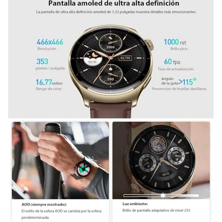 Mibro Lite 3 Pro Smartwatch Braun - AMOLED-Display, Unterstützung für 150 Sportmodi, GNSS-Technologie – Bild 9