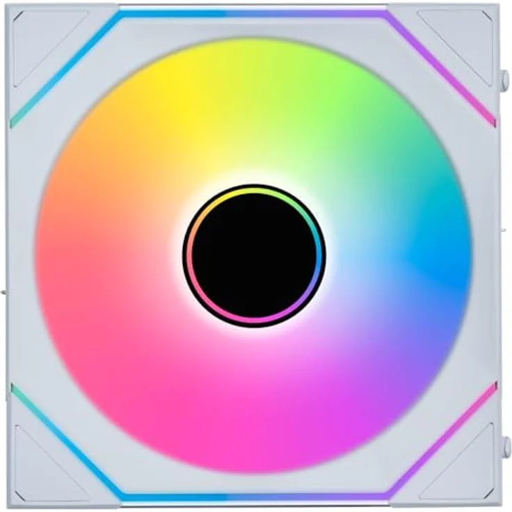 Lian Li UNI FAN SL-INF Wireless RGB PC-Lüfter 140mm Weiß | PWM Gehäuselüfter mit ARGB-Beleuchtung, Unendlichkeitsspiegel und leisem Betrieb – Bild 2