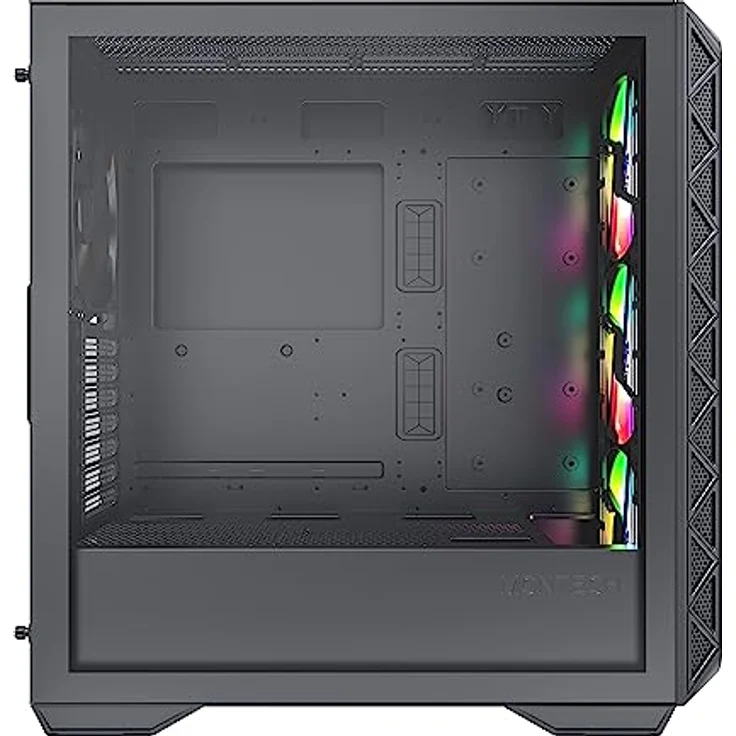 Montech AIR 903 MAX, E-ATX Mid Tower-Gehäuse, hoher Luftstrom, 3 x 140 mm ARGB PWM & 1 x 140 mm PWM-Lüfter vorinstalliert, Seitenteil aus gehärtetem Glas, Mesh-Front, Typ-C, Weiß (AIR 903 MAX ARGB – Bild 2
