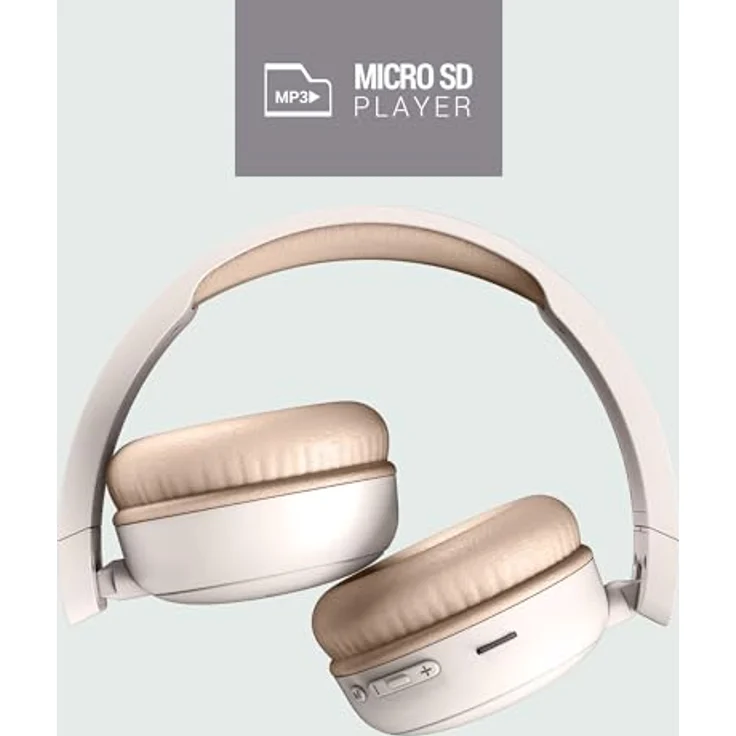 Energy Sistem RadioColor, Bluetooth-Kopfbügelkopfhörer in Creme mit 16 Stunden Akkulaufzeit und Bluetooth 5.3 – Bild 3