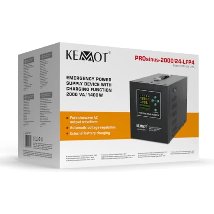 KEMOT PROsinus-2000/24-LFP4, Notstromversorgung 24V 230V, 2000VA/1400W USV – Bild 5