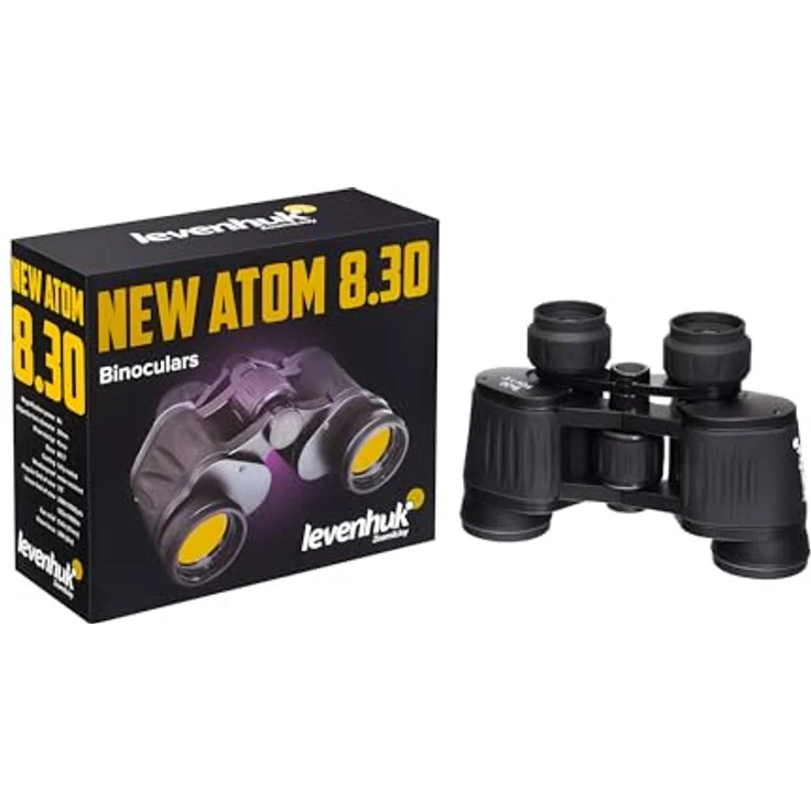 Levenhuk New Atom 8x30, Leichtes und robustes Fernglas mit BaK4-Prismen, FMC-Linsen, spritzwassergeschützt für Vogelbeobachtung, Jagd und Wandern – Bild 3