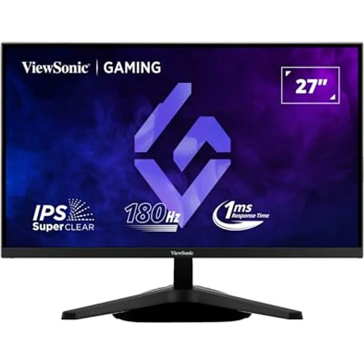 ViewSonic VX27G1-HD Gaming Monitor 27 Zoll, FHD 1920p x 1080p, 180 Hz, 1 ms MPRT, G-Sync kompatibel, flimmerfrei, IPS-Panel, HDMI 2.0 x2, DisplayPort – Bild 1