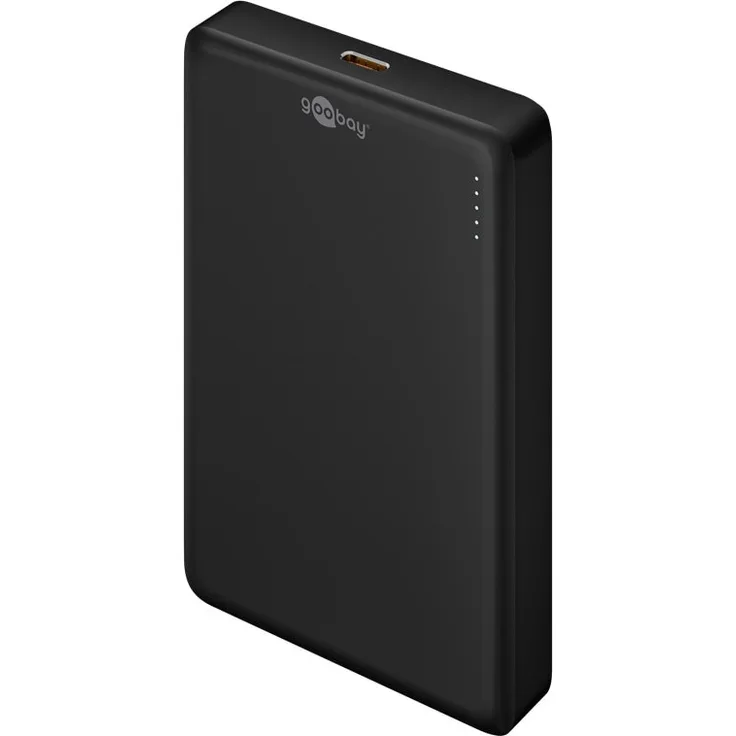 Goobay Magnetische Wireless Powerbank 10.000 mAh (10000 mAh, 20 W), Schwarz