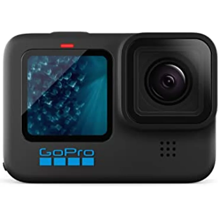 GoPro HERO11 Black – wasserdichte Action-Kamera mit 5,3K60 Ultra HD-Video, 27 MP Fotos, 1/1,9-Zoll-Bildsensor, Live-Streaming, Webcam, Stabilisierung