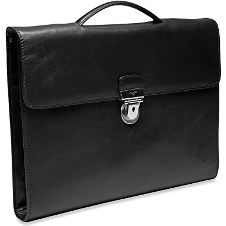 Picard Herren Aktentasche Toscana Rindsleder Schwarz, 35 Liter, Überschlag mit einem Steckschloss, gepolsterter Tragegriff, 8501636001 – Bild 3