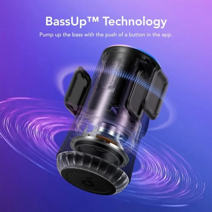 soundcore Glow, Mobiler Lautsprecher mit 30W 360° Rundum-Sound, Synchronisierte Lichtshow, 18 Stunden Wiedergabe, IP67 wasserdicht & staubfest – Bild 5