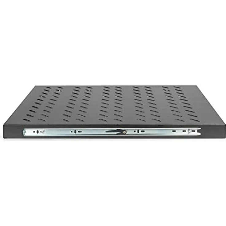 Digitus DN-19 TRAY-2-800SW, Ausziehbarer Fachboden für 19" Netzwerkschränke, RAL 9005 Schwarz, Tragfähigkeit bis 25 kg – Bild 3
