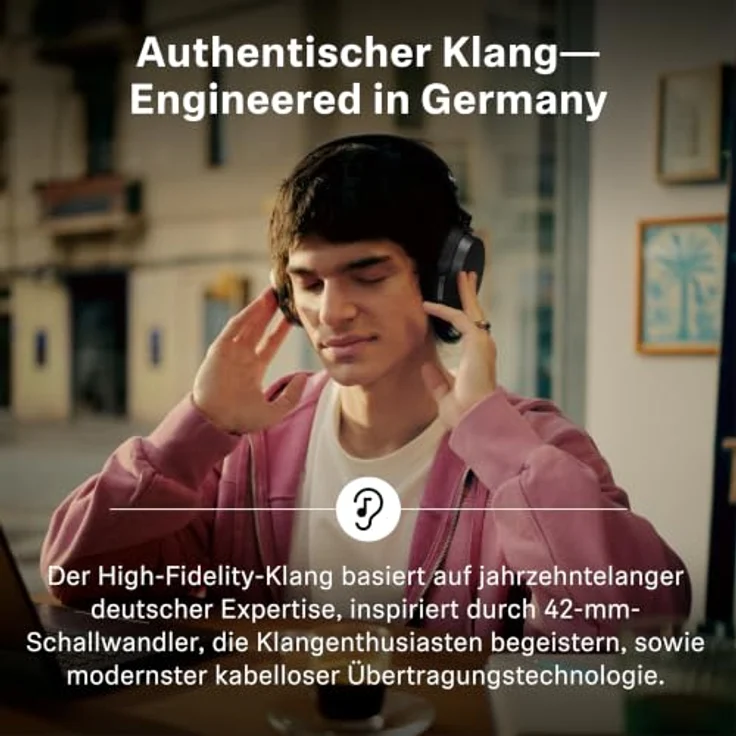 SENNHEISER MOMENTUM 5, Over-ear Kopfhörer mit Noise Cancellation und 57 Stunden Akkulaufzeit, Bluetooth Schwarz – Bild 2