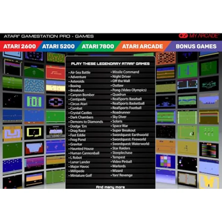 ATARI Atari Gamestation Pro, Konsole mit über 200 Spielen, inklusive Atari 2600, 5200, 7800 und Arcade-Klassikern – Bild 3