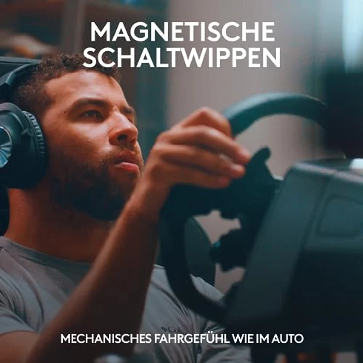 Logitech G PRO Rennlenkrad für PC, Direktantrieb 11 Nm, TRUEFORCE Force Feedback, magnetische Schaltwippen, Doppelkupplung, OLED-Display, Schnellentriegelung, PRO Tastenlayout - Schwarz – Bild 5