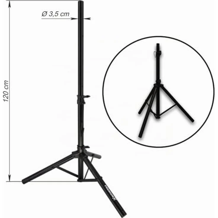 PremiumX PXS60 Camping Satelliten-Komplettanlage, 60cm Antenne mit Single LNB und dreibein Stativ, hellgrau, inkl. Digital HD Sat Receiver und HDMI-Kabel – Bild 7