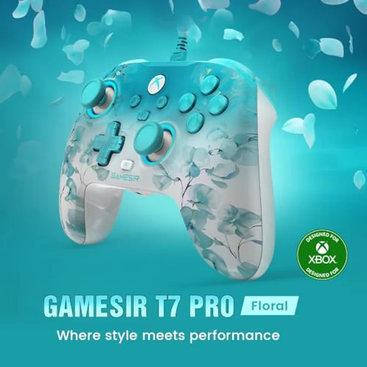 Gamesir G7 Pro, kabelgebundener Gaming Controller für Xbox Series X, floral mit RGB-Beleuchtung, Anti-Drift Analogsticks und erweiterte Mapping-Optionen – Bild 2