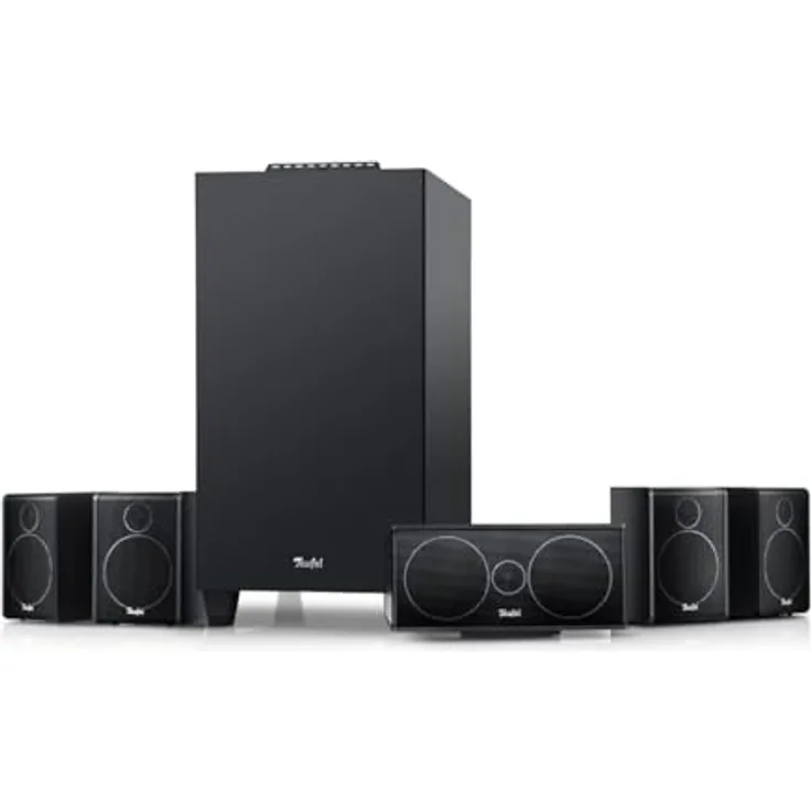 Teufel CONSONO 25 Concept 5.1 Surround Soundsystem, Heimkino mit integriertem AV-Receiver, Bluetooth 5.0, Dolby Audio, USB-C-Soundkartenfunktion, HDMI ARC CEC, für Gaming, Filme und Musik