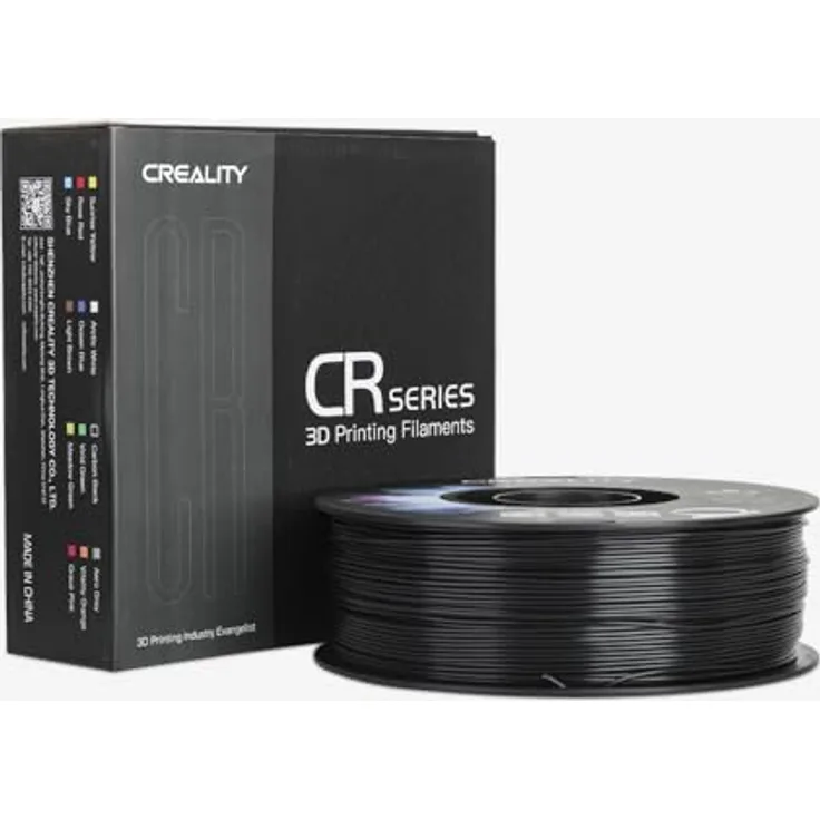 Creality CR-ABS Filament Schwarz, 1 kg, 1,75 mm, hohe Stabilität für präzisen 3D-Druck
