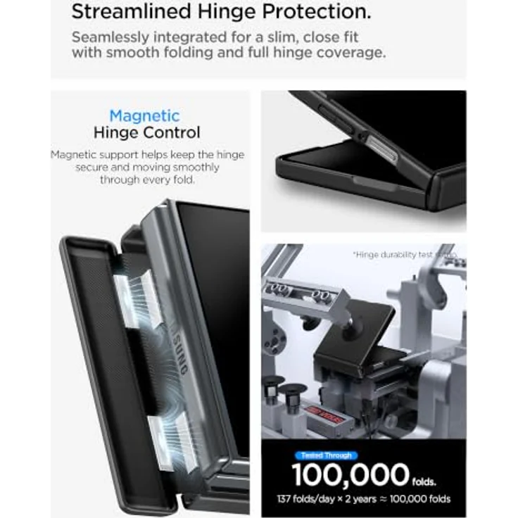 Spigen Air Fit Pro MagSafe, schwarze Handyhülle für Samsung Galaxy Z Flip8 mit vollständiger Scharnierabdeckung und kabelloser Ladeunterstützung – Bild 7