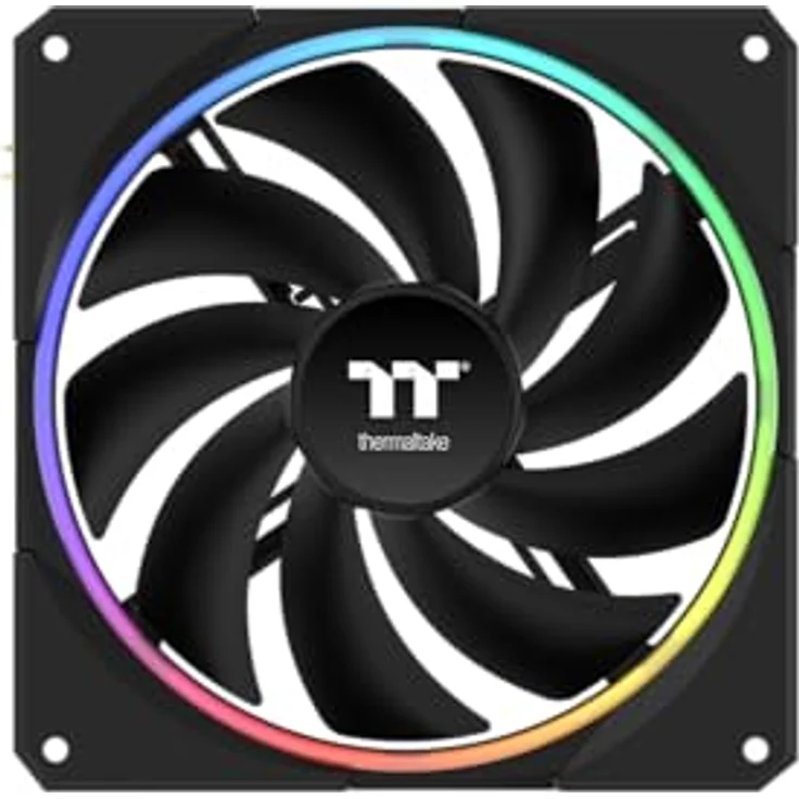 Thermaltake TS120 EX RGB Fan Black, Gehäuselüfter 3er Pack mit RGB-Beleuchtung, Schwarz – Bild 2