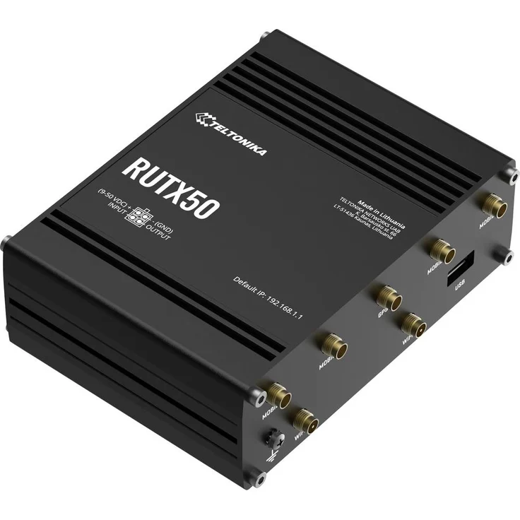 Teltonika RUTX50, Industrieller 5G-Router mit Dual-SIM, 5 Gigabit-Ethernet-Ports und Dual-Band-Wi-Fi