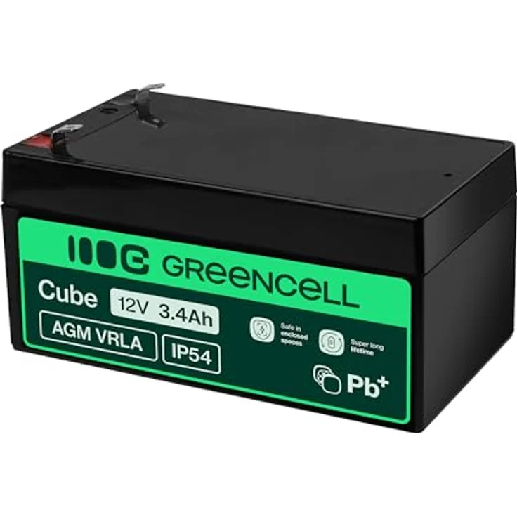 Green Cell UPS-Batterie, Bleisäure, 3.4 Ah, Schwarz – Bild 4